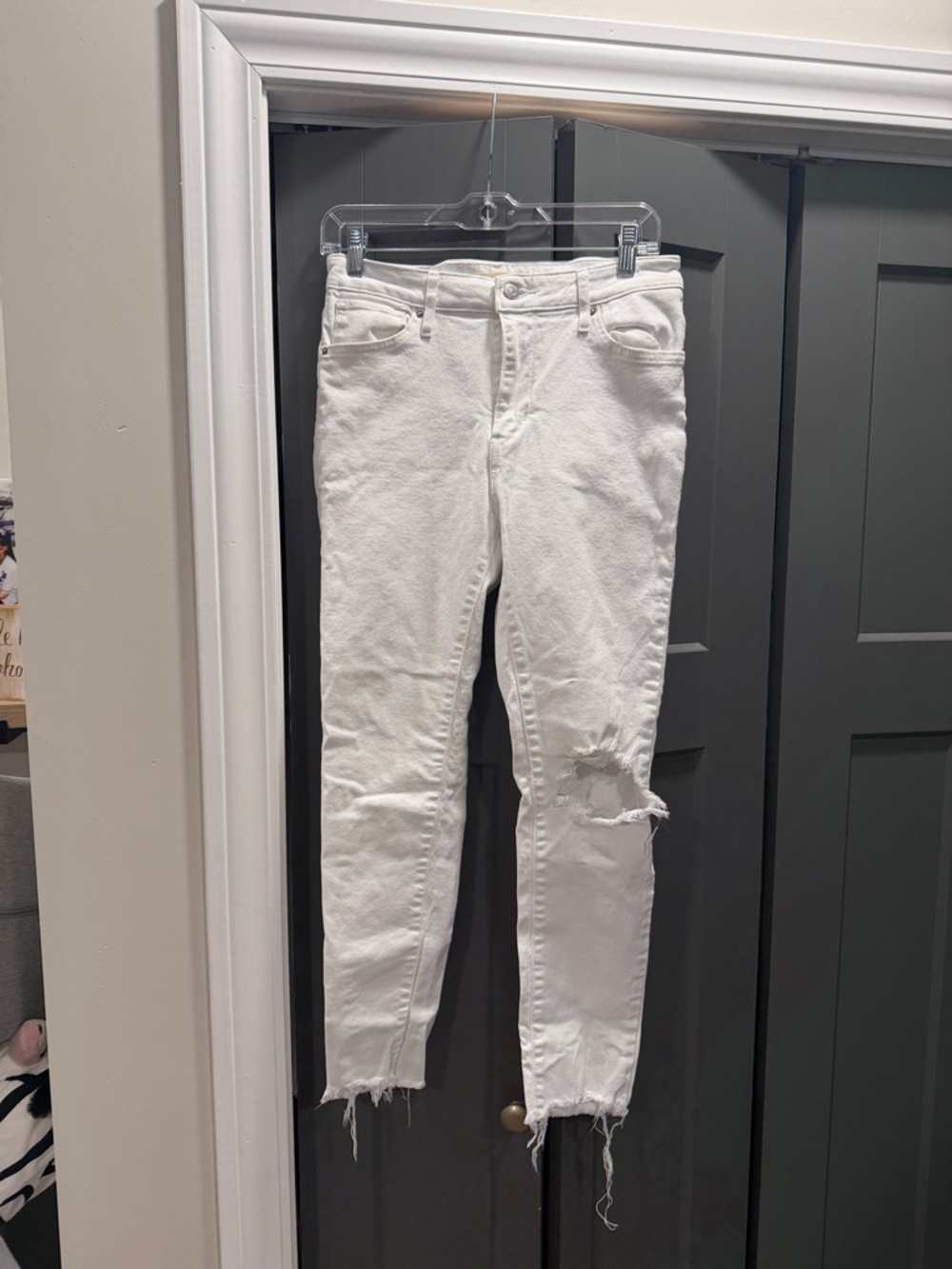 White Distressed High-Rise Women’s Jeans